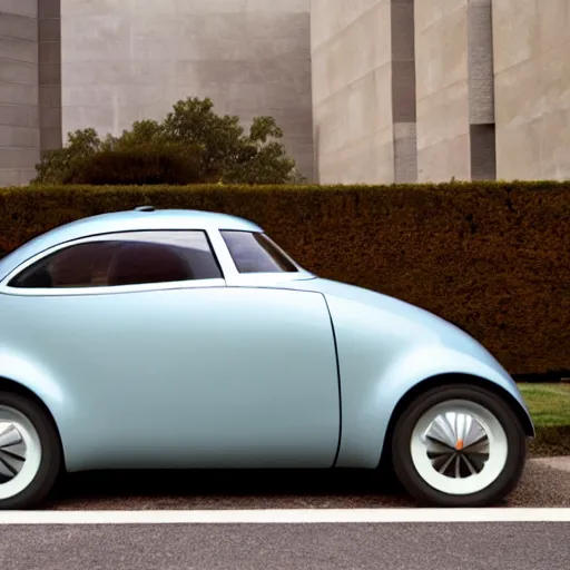 Prompt: The car, designed by Herman Miller