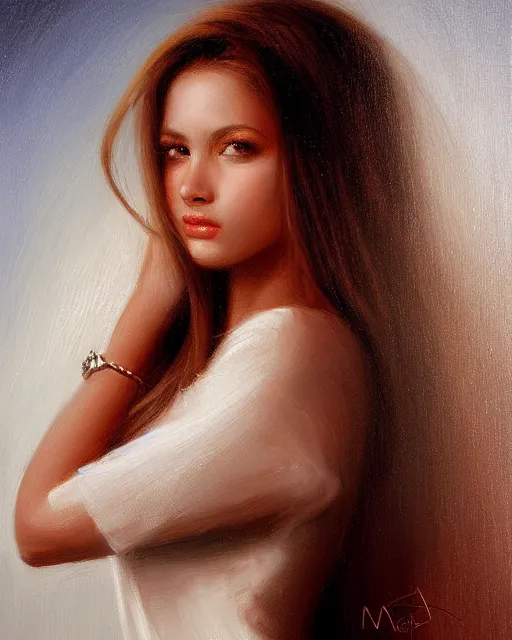 Prompt: A beautiful girl by Mark Arian