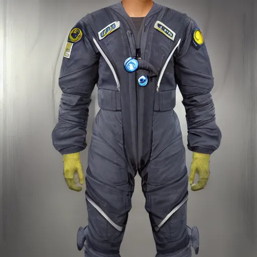 Image similar to flight suit, sci - fi