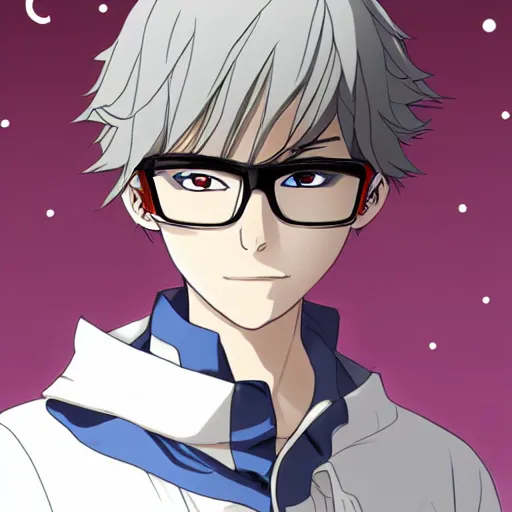 Image similar to Eyewear visor on an anime boy,