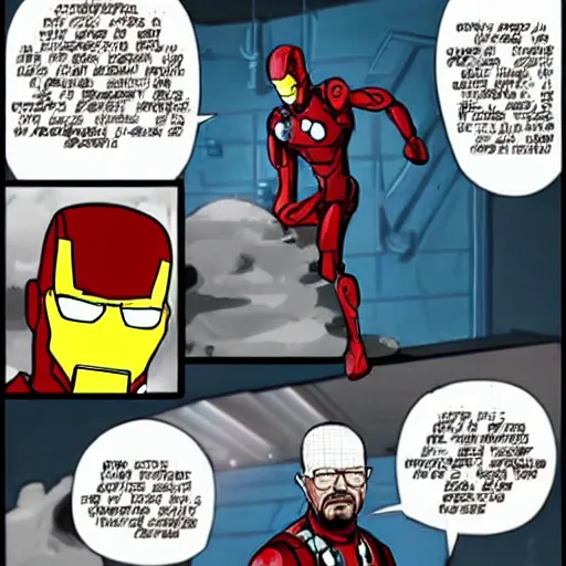 Image similar to Walter White as ironman