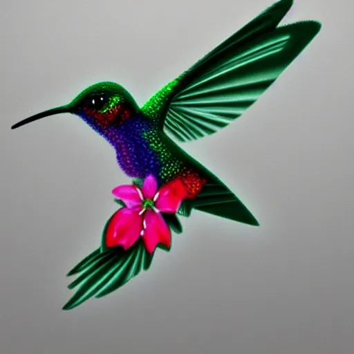 Prompt: ultra realistic cybernetic !!! hummingbird