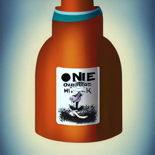 Image similar to a one milk, digital art,