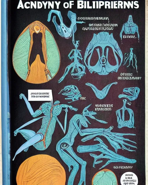 Image similar to anatomy of aliens book page