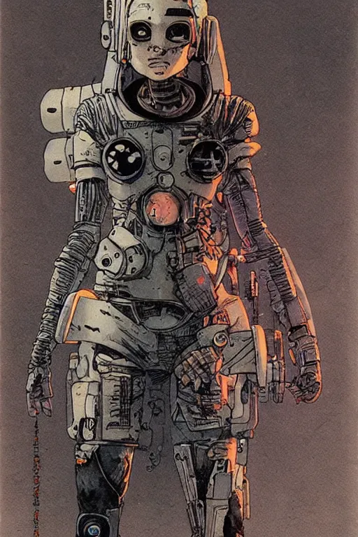 Image similar to a space - girl, 1 / 6 katsuya terada, cyberpunk