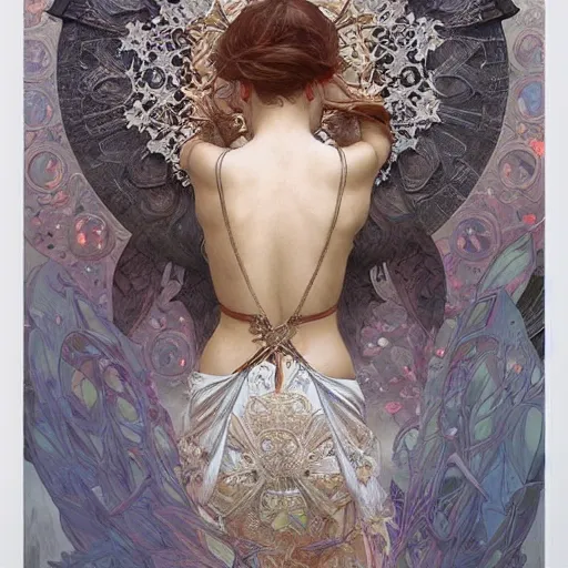 Prompt: Artwork, highly intricate detailed art by Artgerm and Greg Rutkowski and Alphonse Mucha