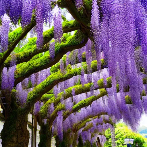 Image similar to under the Japan Usijima wisteria