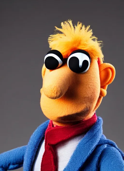 Image similar to studio portrait still of muppet!!!!! gordon freeman!!!!!! as a muppet muppet as a muppet, 8 k, studio lighting, key light,