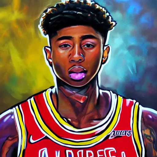 Image similar to NBA youngboy Painting 4k Quality