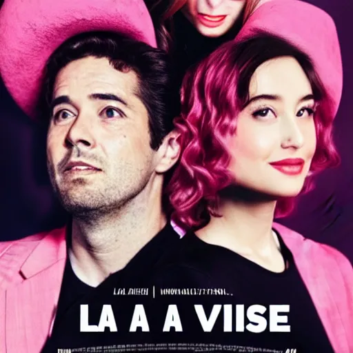 Prompt: la vie en rose as a movie poster.