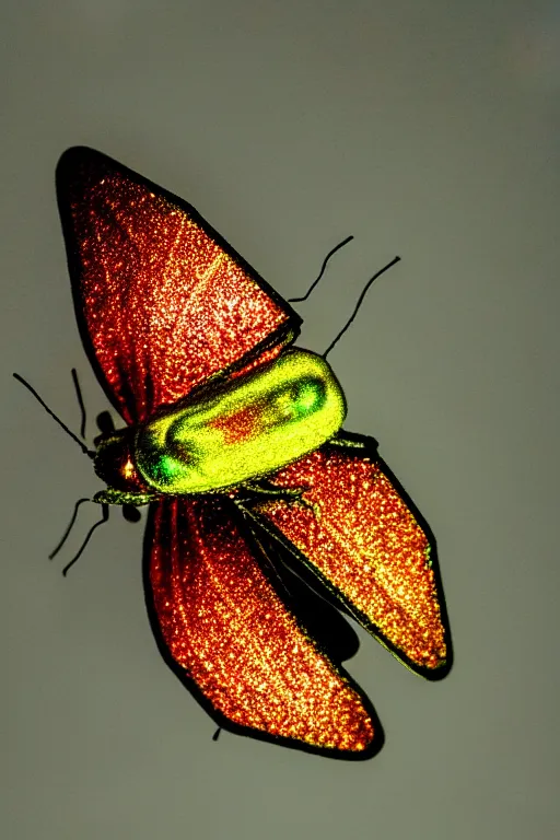 Image similar to high quality close-up photo gothic pearlescent moth! jewelled gorgeous! highly detailed david ligare elson peter cinematic yellow neon lighting high quality low angle hd 8k sharp shallow depth of field