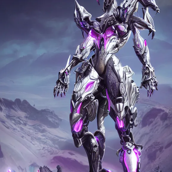 Prompt: extremely detailed front shot of a giant 1000 meter tall beautiful stunning saryn prime female warframe goddess, that's an anthropomorphic hot robot mecha female dragon, silver sharp streamlined armor, detailed head, sharp claws, glowing Purple LED eyes, sitting cutely in the background, rump on top of a mountain below her, a tiny forest with a village in the foreground, in front of her, fog rolling in, dragon art, warframe fanart, Destiny fanart, micro art, macro art, giantess art, fantasy, goddess art, furry art, furaffinity, high quality 3D realistic, DeviantArt, artstation, Eka's Portal, HD, depth of field