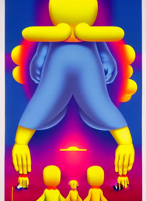 Image similar to the end by shusei nagaoka, kaws, david rudnick, airbrush on canvas, pastell colours, cell shaded, 8 k