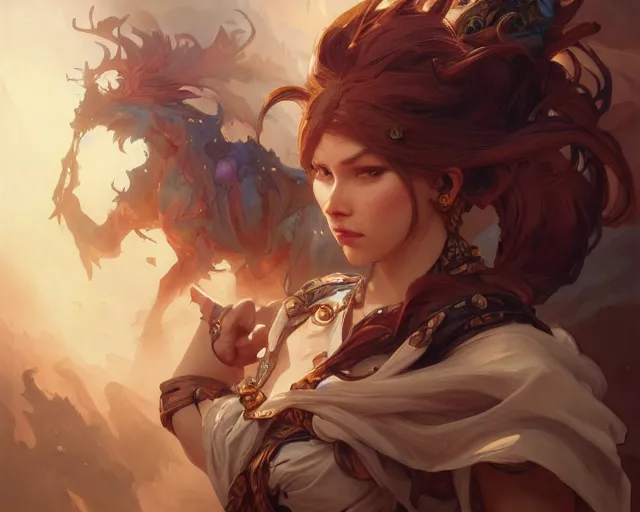 Image similar to photography of jesper ejsing, deep focus, d & d, fantasy, intricate, elegant, highly detailed, digital painting, artstation, concept art, matte, sharp focus, illustration, hearthstone, art by artgerm and greg rutkowski and alphonse mucha