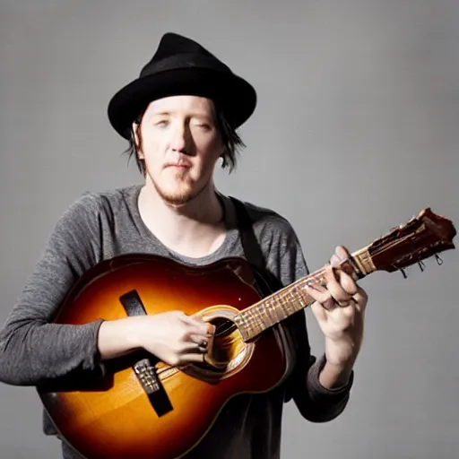 Prompt: singer - songwriter elliot smith in a pork pie hat