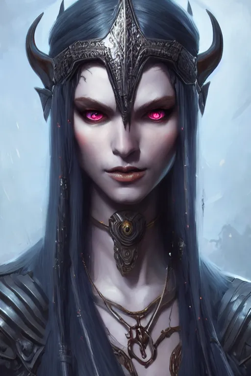 Image similar to dark elf princess, highly detailed, d & d, fantasy, highly detailed, digital painting, trending on artstation, concept art, sharp focus, illustration, art by artgerm and greg rutkowski and fuji choko and viktoria gavrilenko and hoang lap