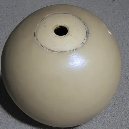 Prompt: bowling ball cross section