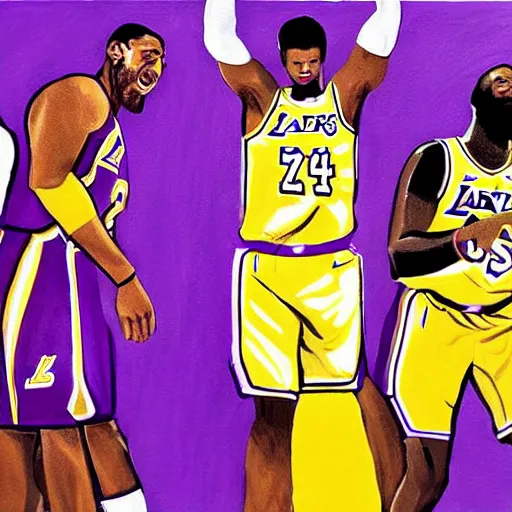 Image similar to the Los Angeles Lakers in the las supper painting