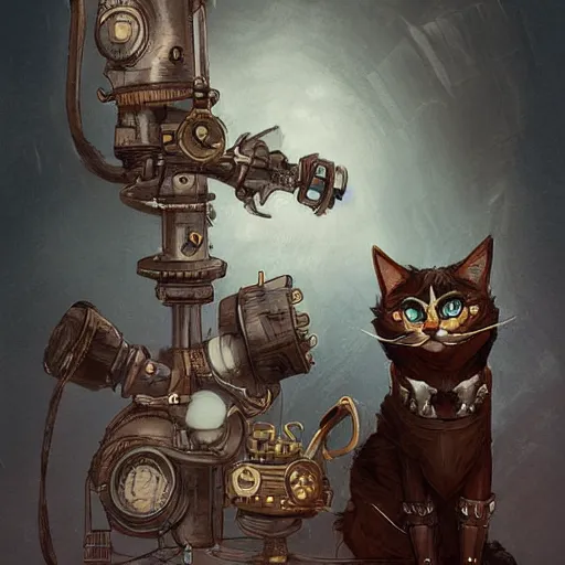 Image similar to cat salem concept art, steampunk, sharp focus, illustration, concept art by tooth wu