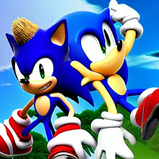 Image similar to sonic the hedgehog ceo