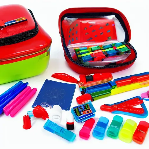 Image similar to travel activity kits for the children with toys and markers isolated on the white background photo quality amazon ebay