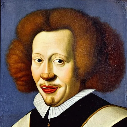 Image similar to 1 6 th century oil portrait of king ronald mcdonald