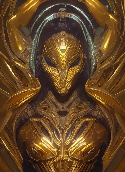 Prompt: symmetry!! portrait of gold alien in the style of horizon zero dawn, machine face, intricate, elegant, highly detailed, digital painting, artstation, concept art, smooth, sharp focus, illustration, art by artgerm and greg rutkowski and alphonse mucha, 8 k