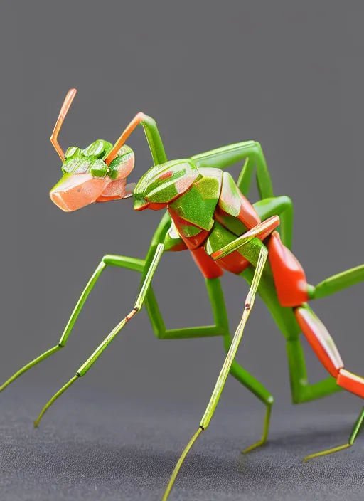 Image similar to 80mm resin detailed miniature of cute mantis, Product Introduction Photos, 4K, Full body, simple background