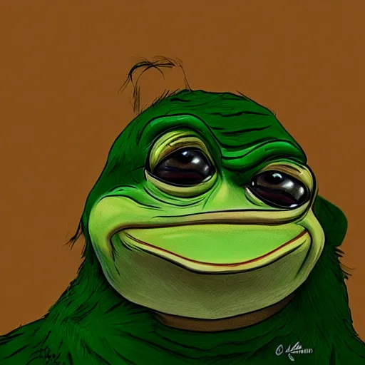 Image similar to sad pepe, realistic, detailed, artstation