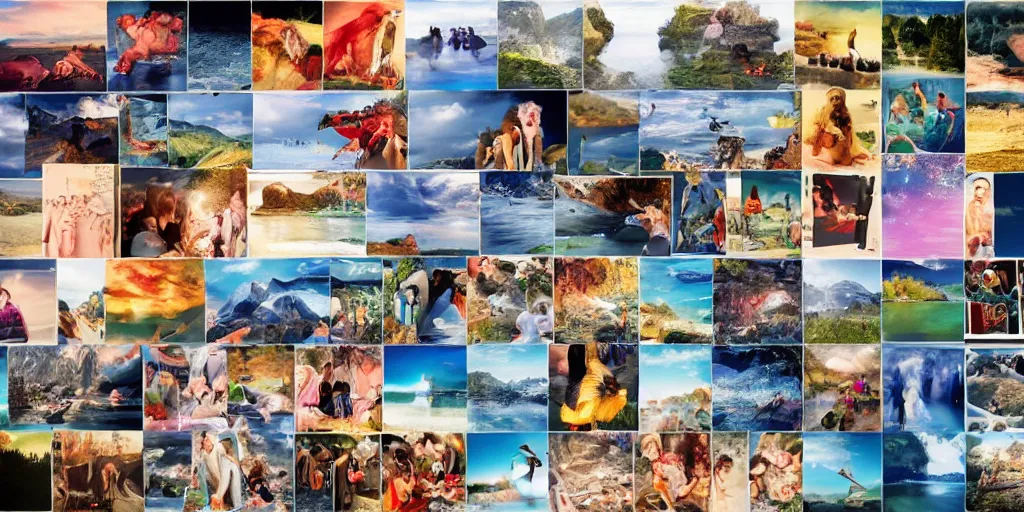 Image similar to beautiful photo collage poster 4 k