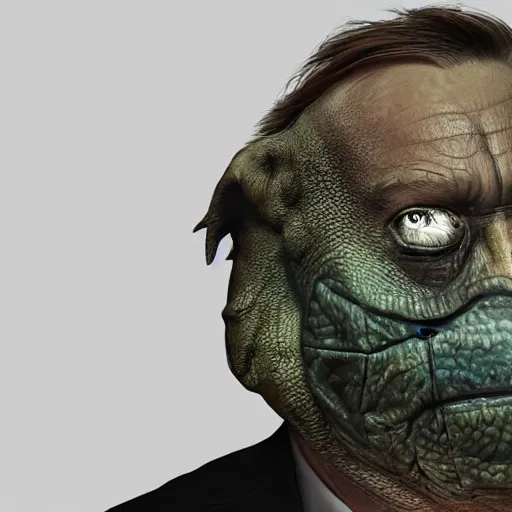 Image similar to hyperrealistic mixed media image of info wars alex jones with ( ( bullfrog face mask ) ), stunning 3 d render inspired art by xiang duan and thomas eakes and greg rutkowski, perfect facial symmetry, hyper realistic texture, realistic, highly detailed attributes and atmosphere, dim volumetric cinematic lighting, 8 k octane detailed render, post - processing, masterpiece,