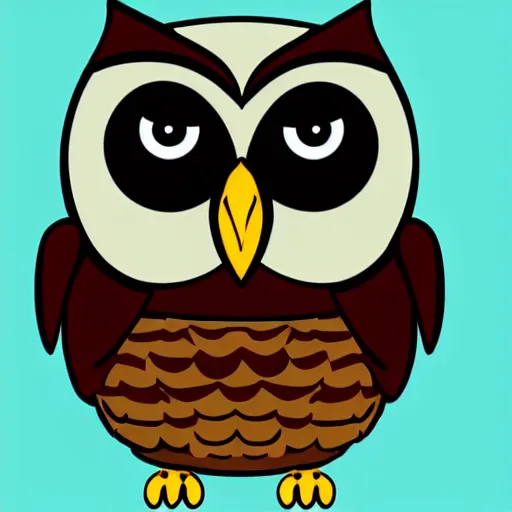 Prompt: extremely detailed cartoon owl looking directly into camera