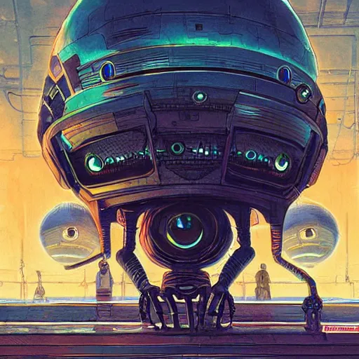 Image similar to alien robot 🛸 luffy, thief, by isaac asimov and marc simonetti