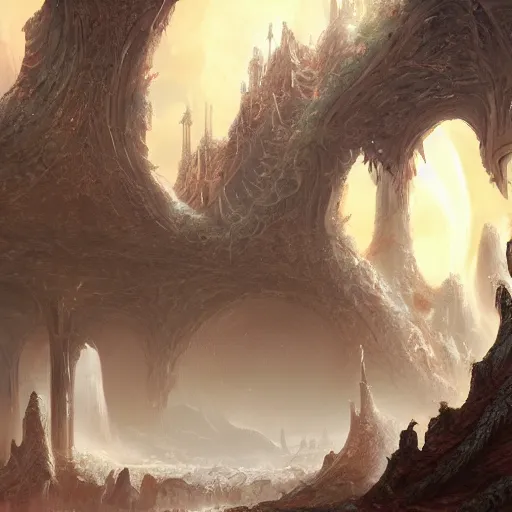 Prompt: gigantic gateway to another world, fantasy, highly detailed, trending on artstation