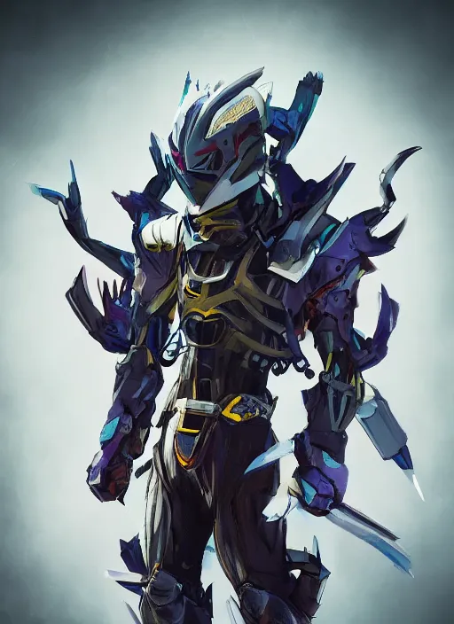 Prompt: Character Concept Art wearing a shoulder cape, 2D, Single Character, Neon, Samurai, He is Wearing a shoulder cape, Single Subject, Kaiju, Monster, Zerg, Tessellation, Kamen Rider, Destiny 2, Overwatch, Giger, Dark, Shadows, Black whispy smoke, Power Rangers, Viutiful Joe, Scarf, Cape