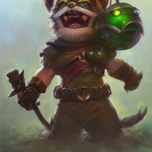 Prompt: Teemo from League Of Legends portrait art by Donato Giancola and Bayard Wu, digital art, trending on artstation, 4k