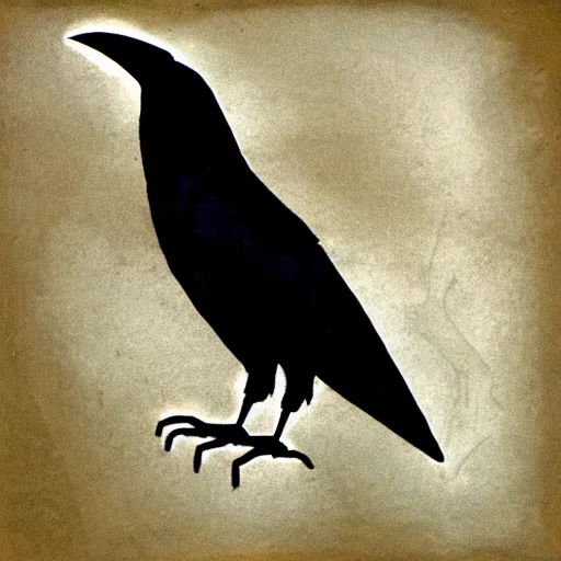 Image similar to raven - shaman, prehistoric cave painting