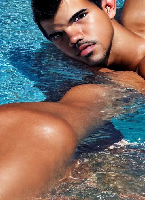 Prompt: a full head photoshot, detailed photograph of skinny young taylor lautner relaxing by a pool, elegant, photorealism ultradetailed digital art, irina french, heraldo ortega, mandy jurgens, golden ratio, art canvas, award winning, masterpiece trending on artstation 8 k 1 5 0 mpx, hasselblade wide shot