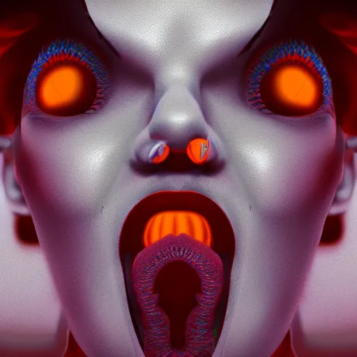 Prompt: fractal scream, digital art, portrait, rendered in unreal engine