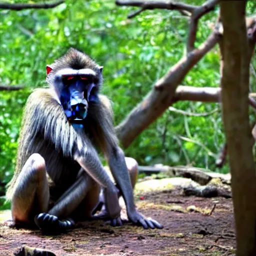 Prompt: photo of a baboon making a DAWless jam, synth, synthesizers, modular synth, jungle