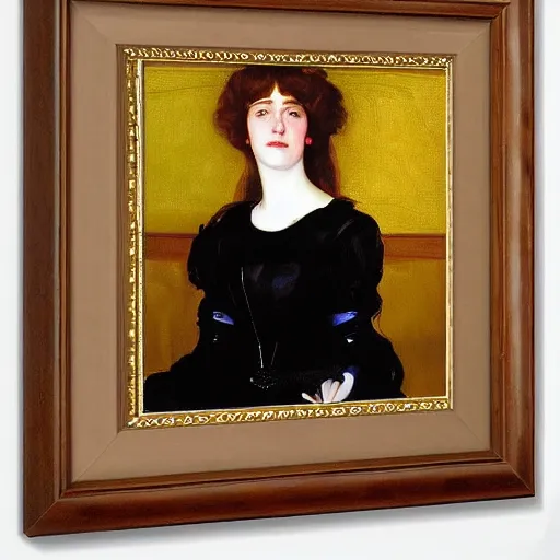 Image similar to portrait of a young woman, raphaelite, in the style of john singer sargent