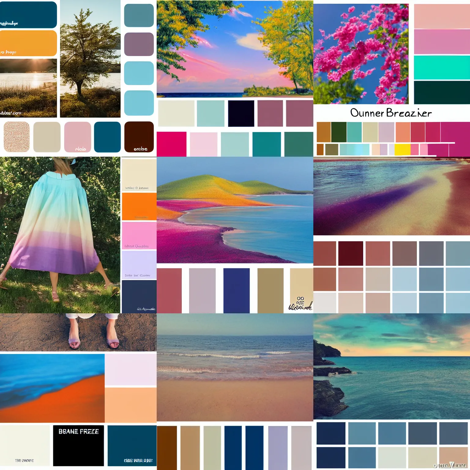 Prompt: summer breeze color palette