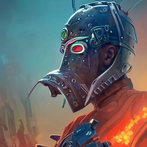 Image similar to cyberpunk viking helmet mask warrior goddess robot ninja fantasy, art gta 5 cover, official fanart behance hd artstation by jesper ejsing, by rhads, makoto shinkai and lois van baarle, ilya kuvshinov, ossdraws