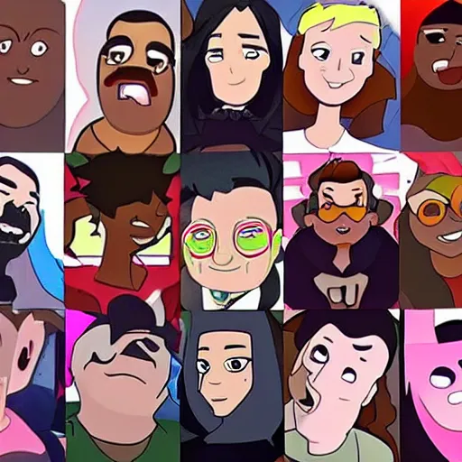 Image similar to Cartoon Network cast making selfie