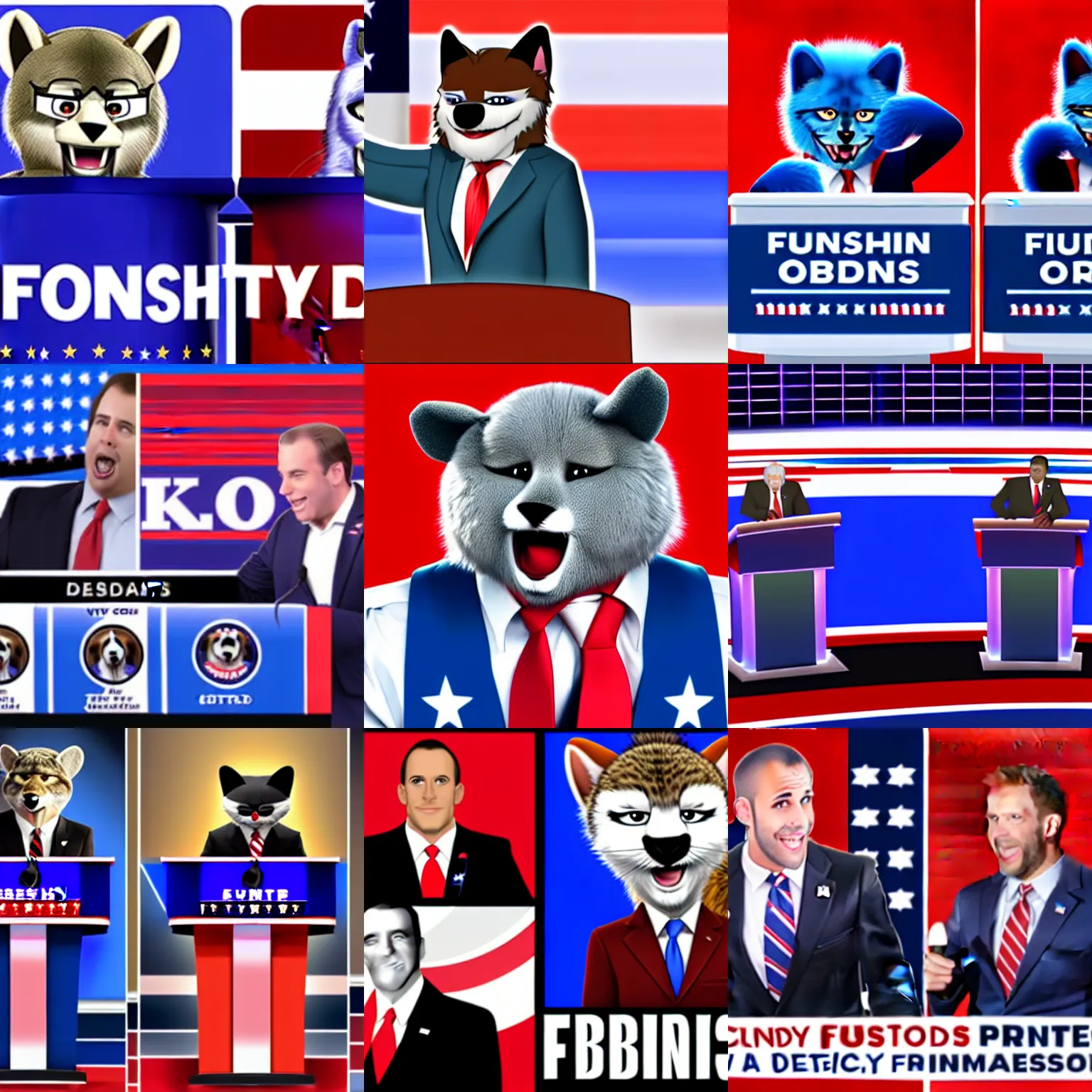 Prompt: furry presidential debates