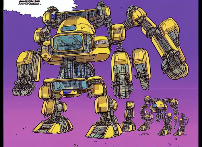 Prompt: a giant hamster mecha, moebius,