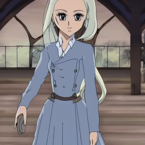 Image similar to Dolores from Westworld in anime style