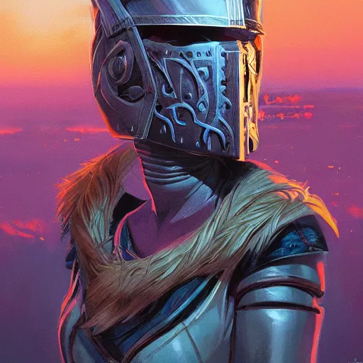 Image similar to cyberpunk viking helmet mask warrior goddess robot ninja fantasy, art gta 5 cover, official fanart behance hd artstation by jesper ejsing, by rhads, makoto shinkai and lois van baarle, ilya kuvshinov, ossdraws