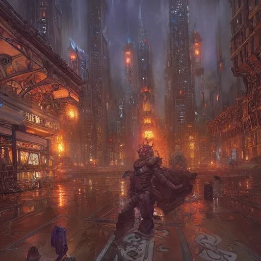 Image similar to The Eldritch City, fantasy art by Donato Giancola, Craig Mullins, digital art, trending on artstation