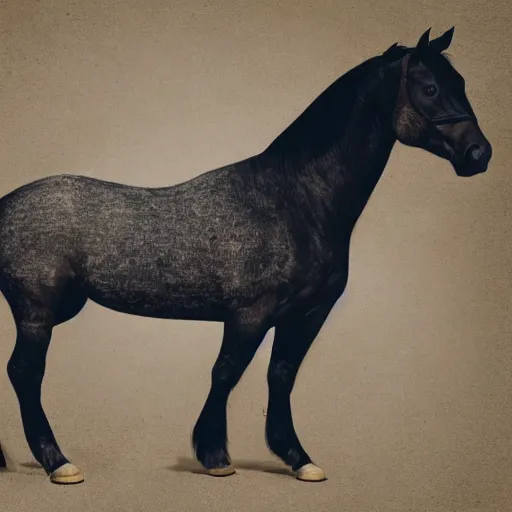 Image similar to a horse wearing jeans.